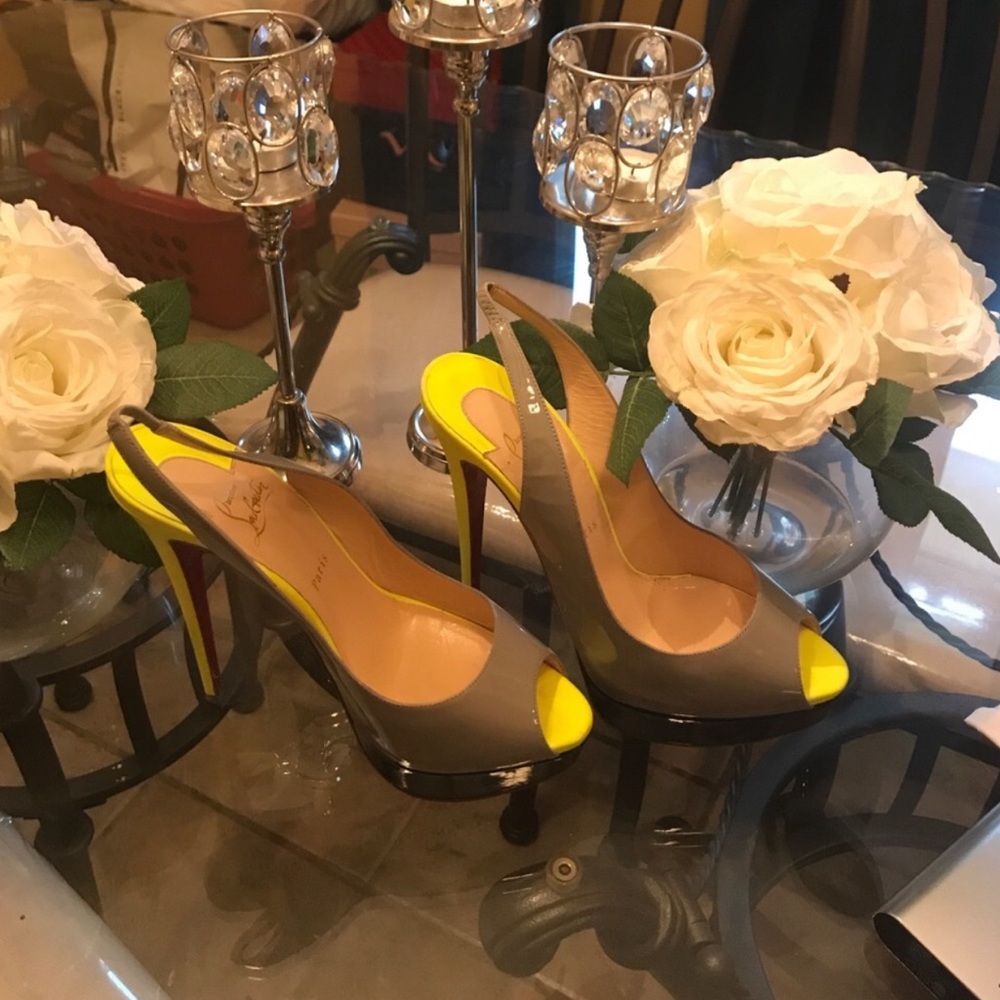 Louboutin Lady Peep Slingback for @ChefChantele